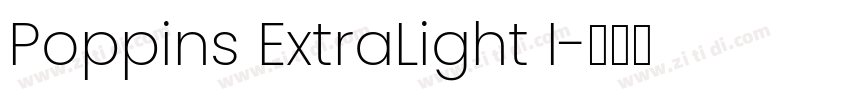 Poppins ExtraLight I字体转换